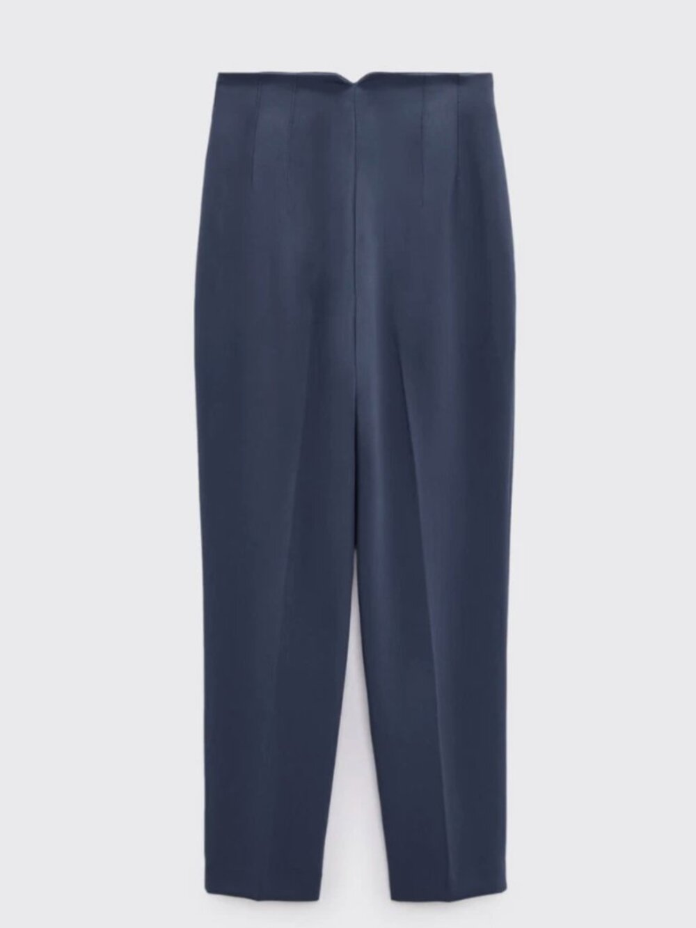 Zara Women's Black High Waisted Tapered Trousers Slate Pants Size L